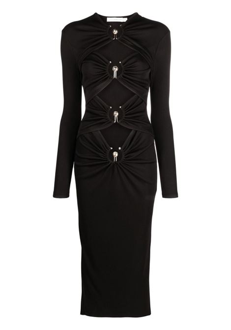 Abito midi Orbit con dettaglio cut-out in nero Christopher Esber - donna